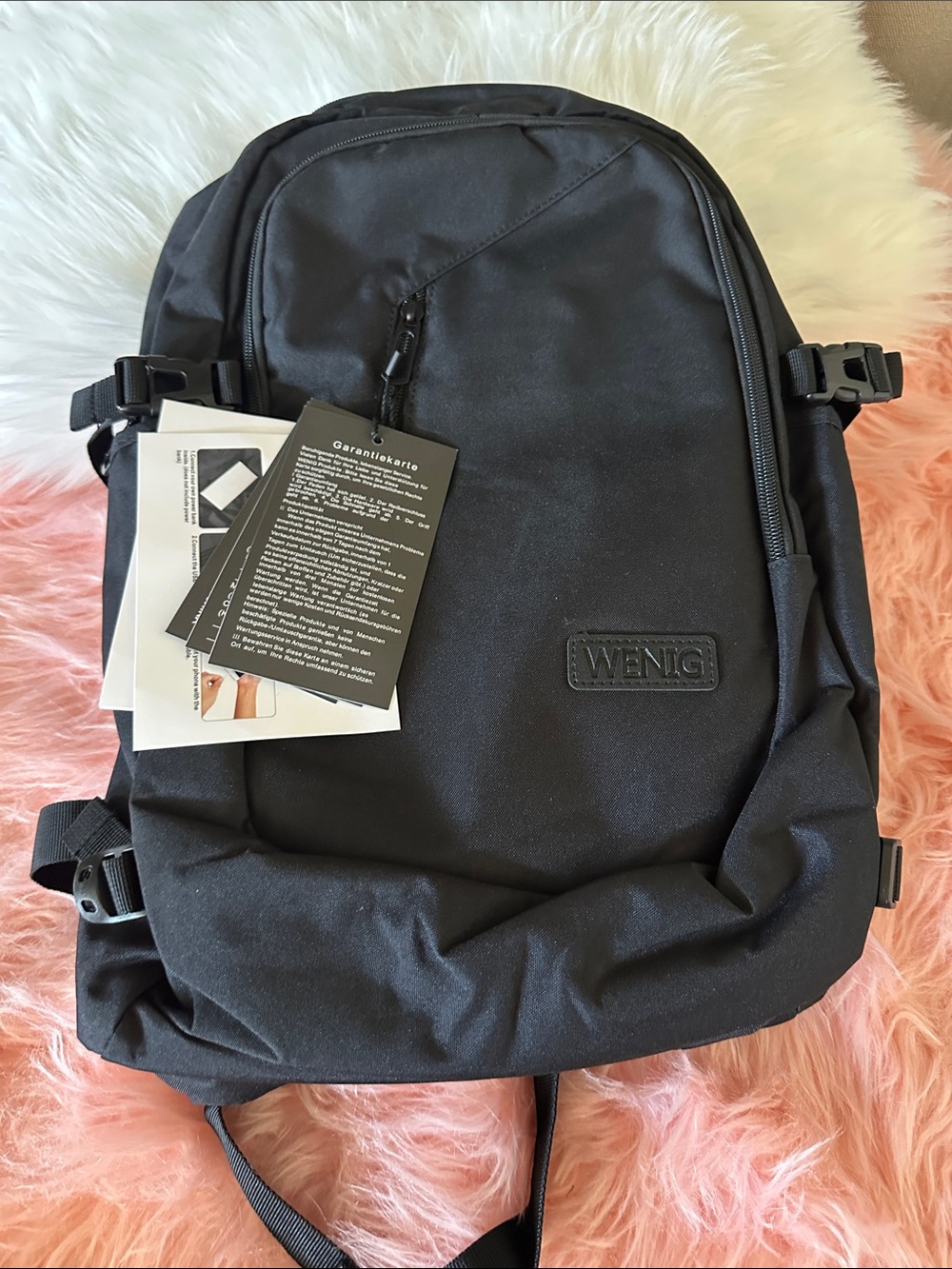 WEN Black Casual Daypack Backpack